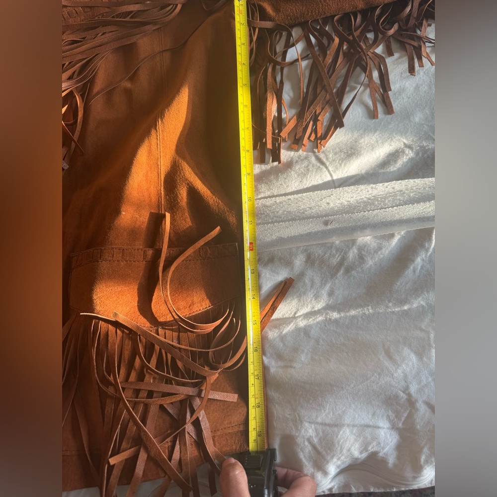 Cowboy Club Brown Fringe Suede Leather Jacket - Picture 7 of 7